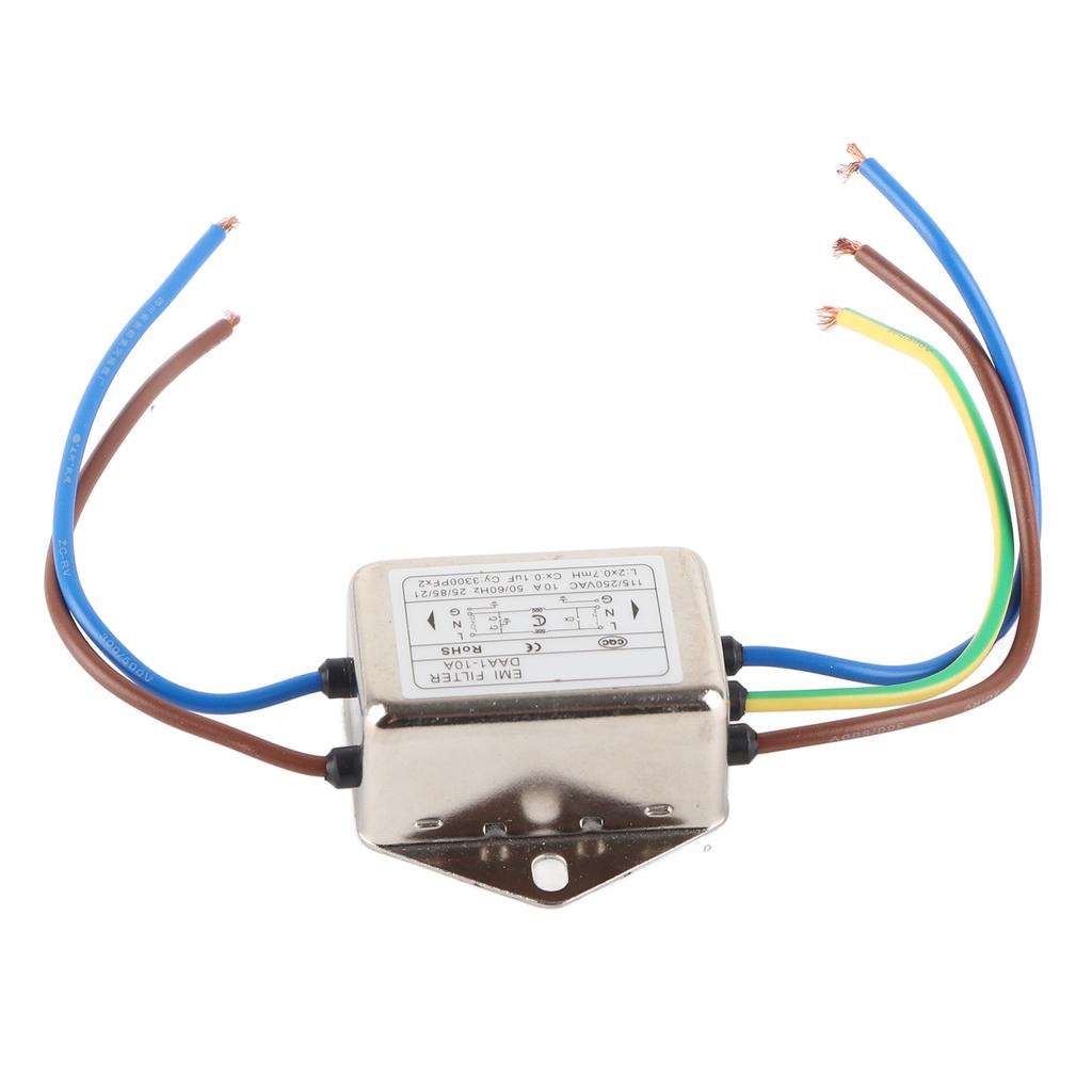 Güç Hattı EMI Filtresi Evrensel Tek Fazlı Güç Kablosu Filtresi Endüstriyel için Gürültü Bastırıcı