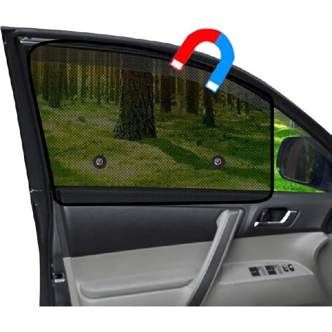 Ovege Car Window Shades Magnetic 2Pcs Universal Car Window Screen Mesh Side Window Sun Shade Automotive Window Sunshades For Driver Passenger (Front Front Seat 2pcs
