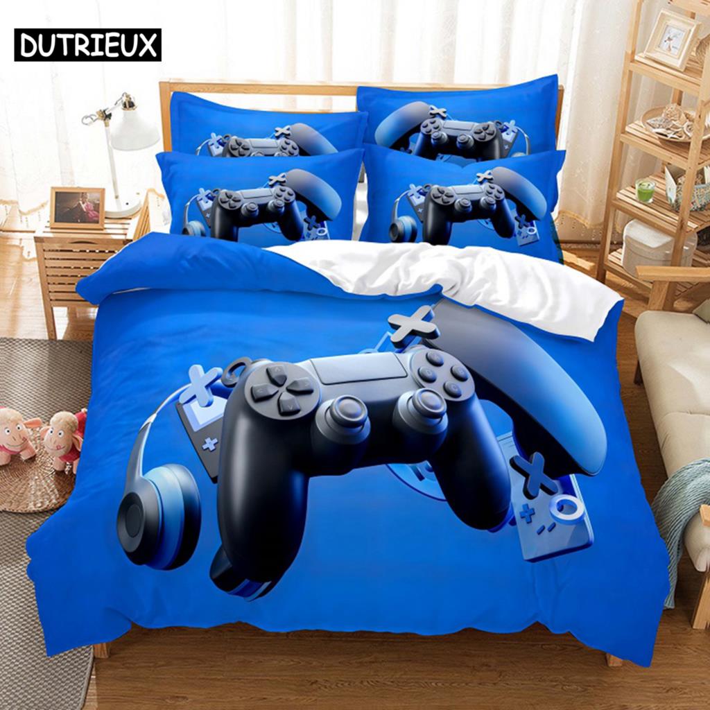 Comforter 3D Digital - Printed Game - Themed Queen - Sized With Fashionable Design For