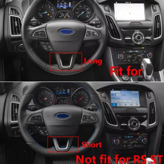 3pcs Carbon Fiber Color Steering Wheel Cover Fit For Ford Focus Escape Kuga MK3