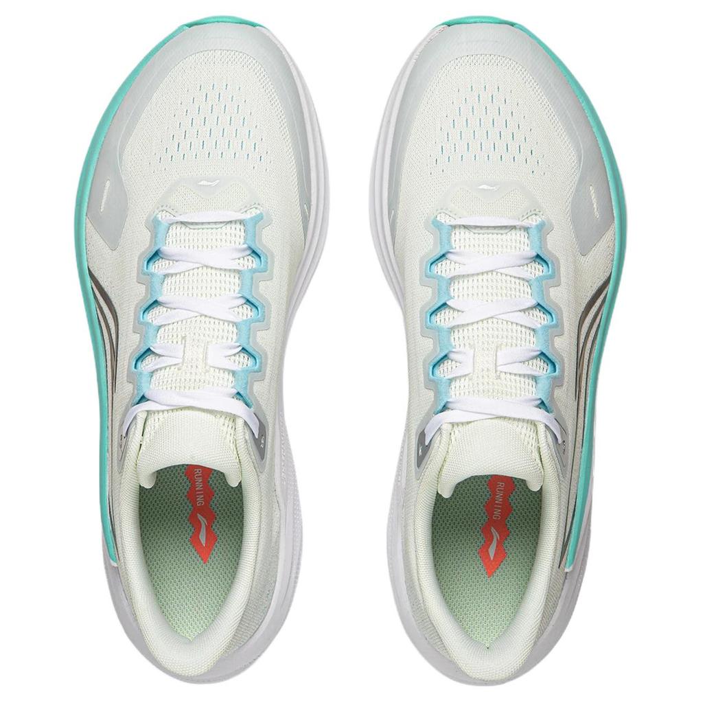 Li Ning Running Collection Textile, Synthetic Leather Low top Running Shoes Men's Ivory ARBW009-4