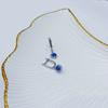 Silver Earrings with Opal 0.98ct, Cubic Zirconia (2170068)
