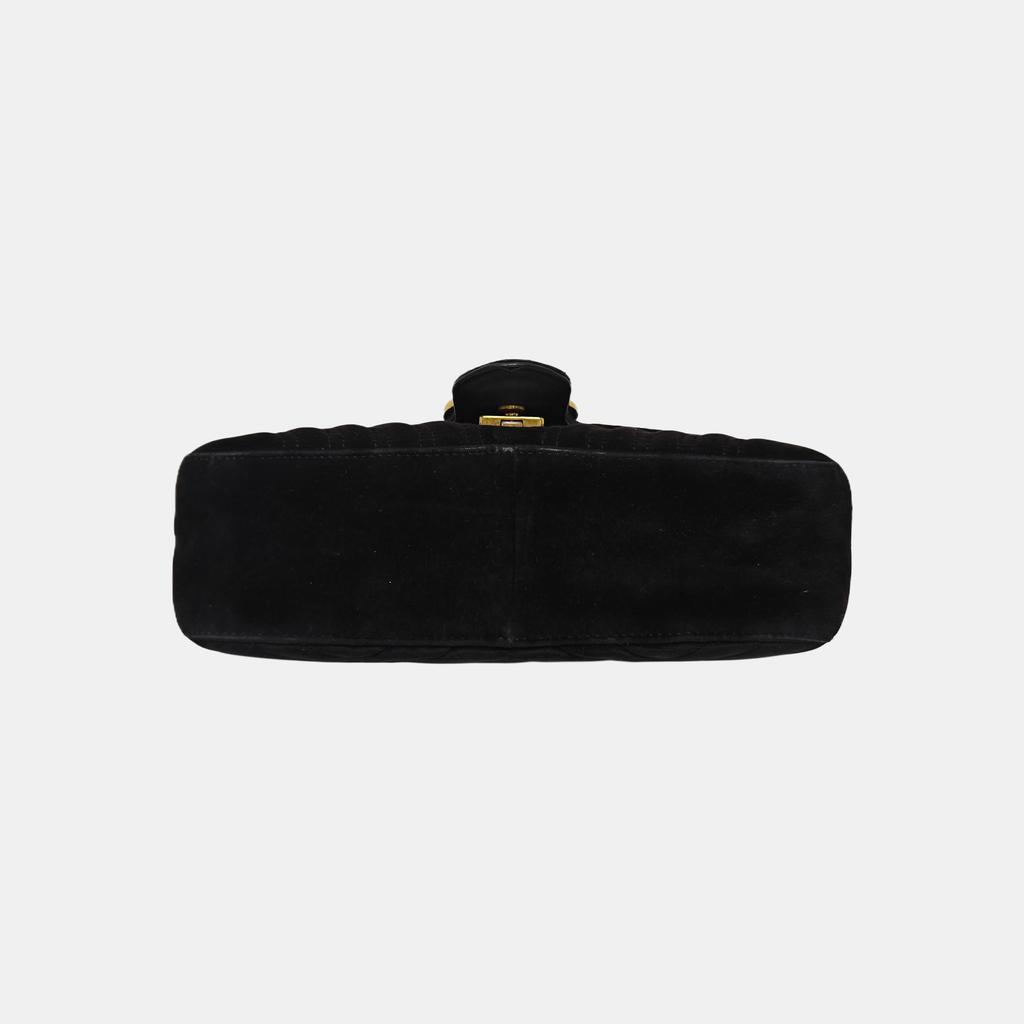[Usato] Borsa a tracolla Marmont trapuntata in camoscio con logo e catena - Buono #WXJPY8