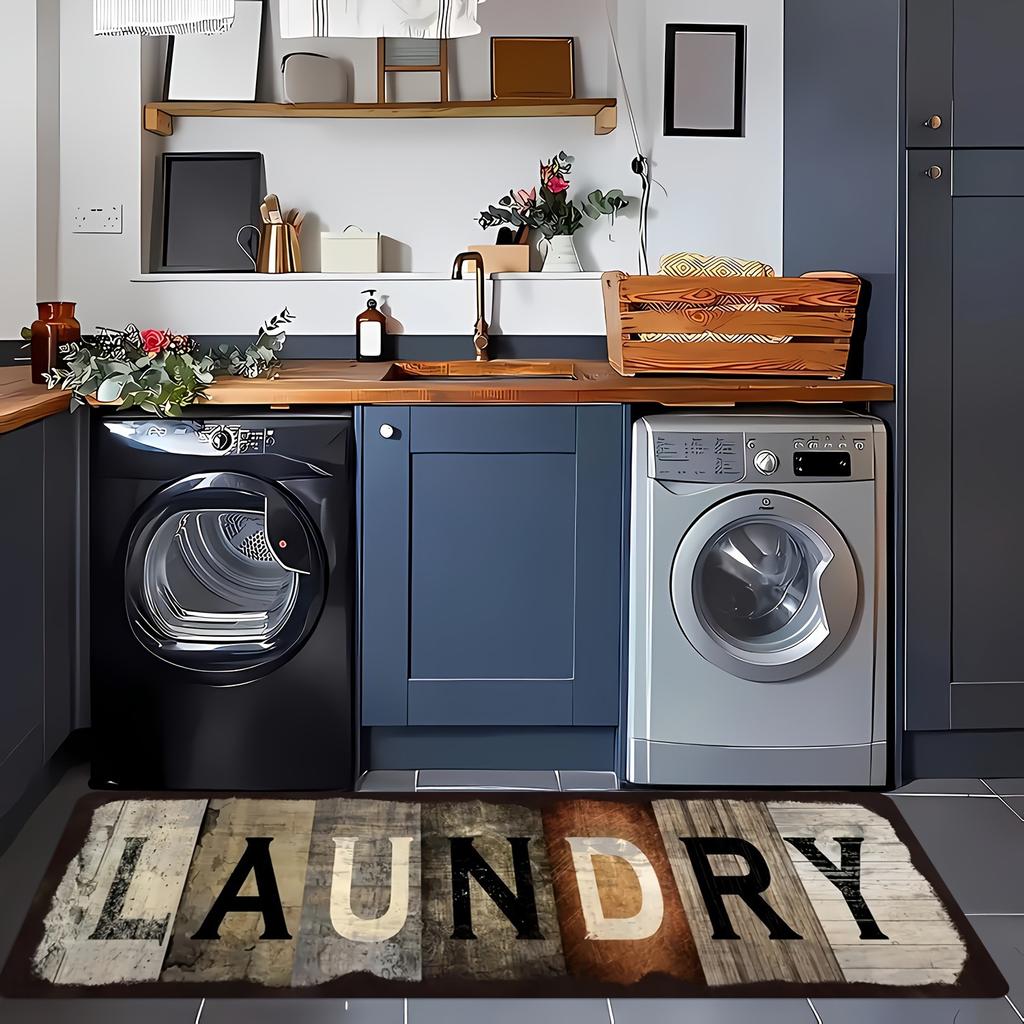 Vintage Waschküchenbodenmatte Schmutzabweisend Abriebfest Ölabsorbierend Kücheneingangsfußmatte