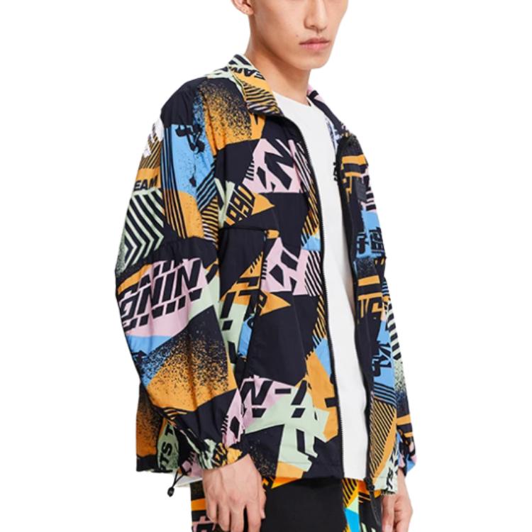 Li Ning Jackets Men's Multicolor Stand Collar Moderate Other AJDS095-3