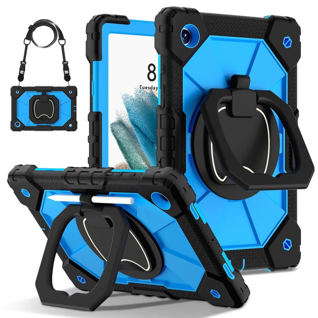 Für Samsung Galaxy Tab A8 10.5 (2021).360° drehbarer Griff, robuster Schutzständer, TPU + PC, 3-in-1, stoßfestes Tablet-PC-Gehäuse