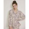 Lunaluz Women Amor Double Gauze Long Sleeve Collar Two Piece Pajama