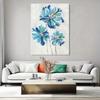 Canvas Wall Art for Living Room Farmhouse Vintage Blue Flowers Wall Decor for Bedroom Bathroom Canvas Art Prints
