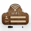 Rustic WiFi Password Sign Erasable Board Minimalism Wireless Network Indicator Durable with Pen Password Board Airbnb Decor