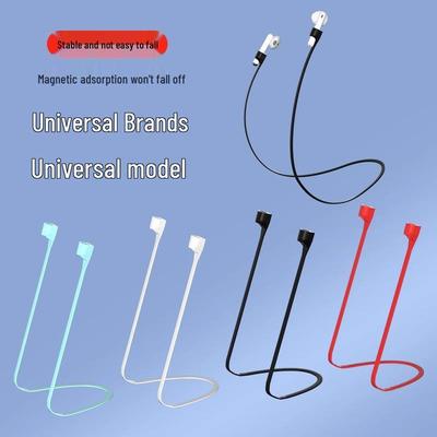 Bezprzewodowe słuchawki Bluetooth Smycz silikonowa zapobiegająca zgubieniu z antypoślizgowym łańcuszkiem do zawieszania na szyi