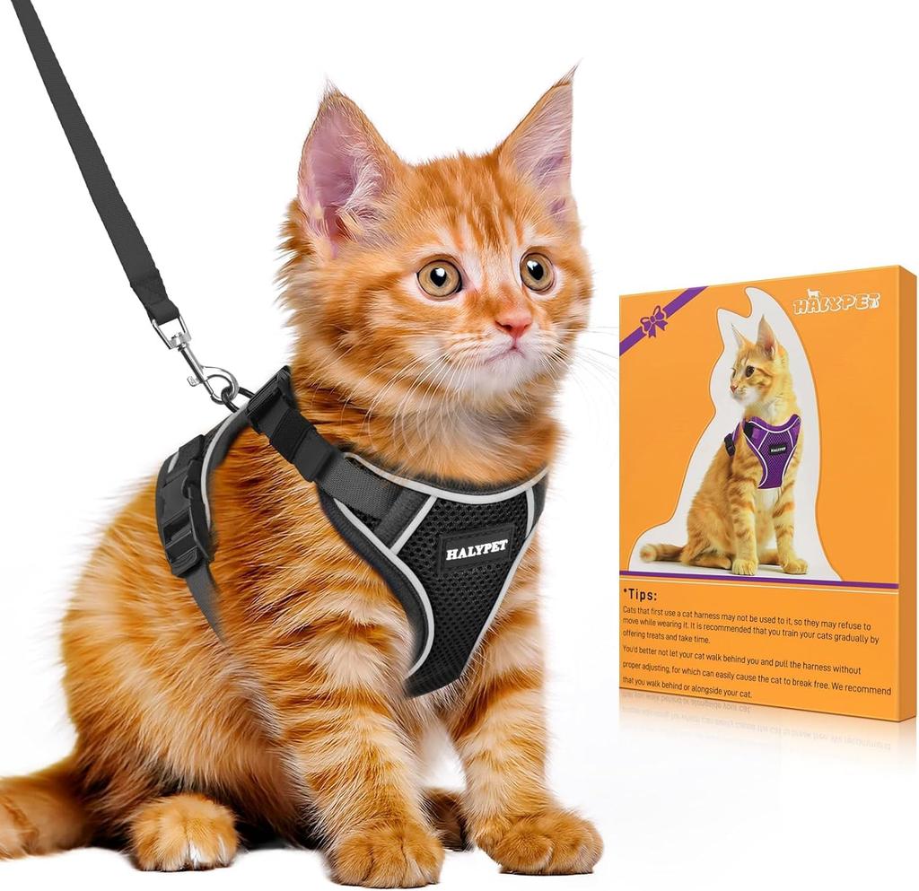 Bigcow Cat Harness Lead Cat Traction Cat Cat Body Cat Going Soft Chest Can be worn without going over the Adjustable Night Breathable Prevents Vest