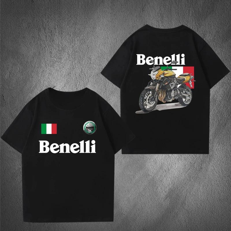

Fashion Brand Latest Trend Y2K Will Benelli Motorcycle Enthusiast Short Sleeve T-shirt Men s and Women s Cotton Top Clothes 2XL