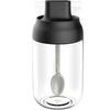 Moisture-Proof Glass Seasoning Bottle Set with Spoon Lid and Oil Brush