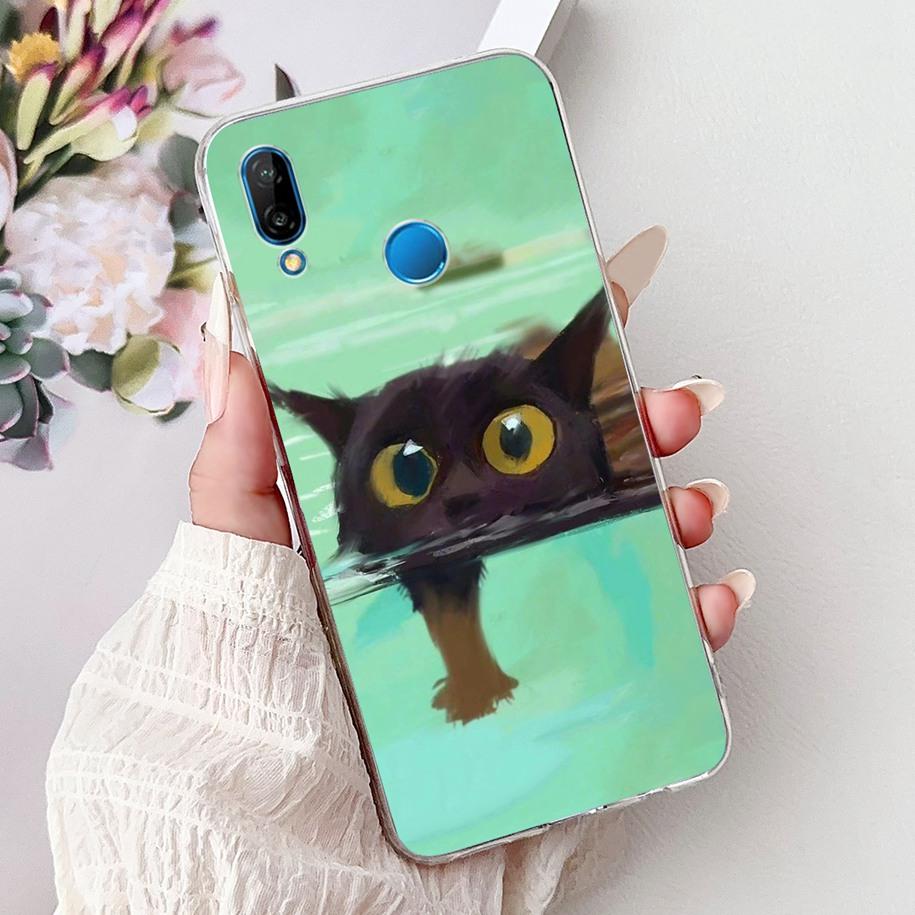 For Cover Huawei P20 Lite Phone Case ANE-LX1 ANE-LX2 ANE-LX3 Transparent Funda Cool Cartoon Cover On Huawei P20Lite Nova 3e Capa