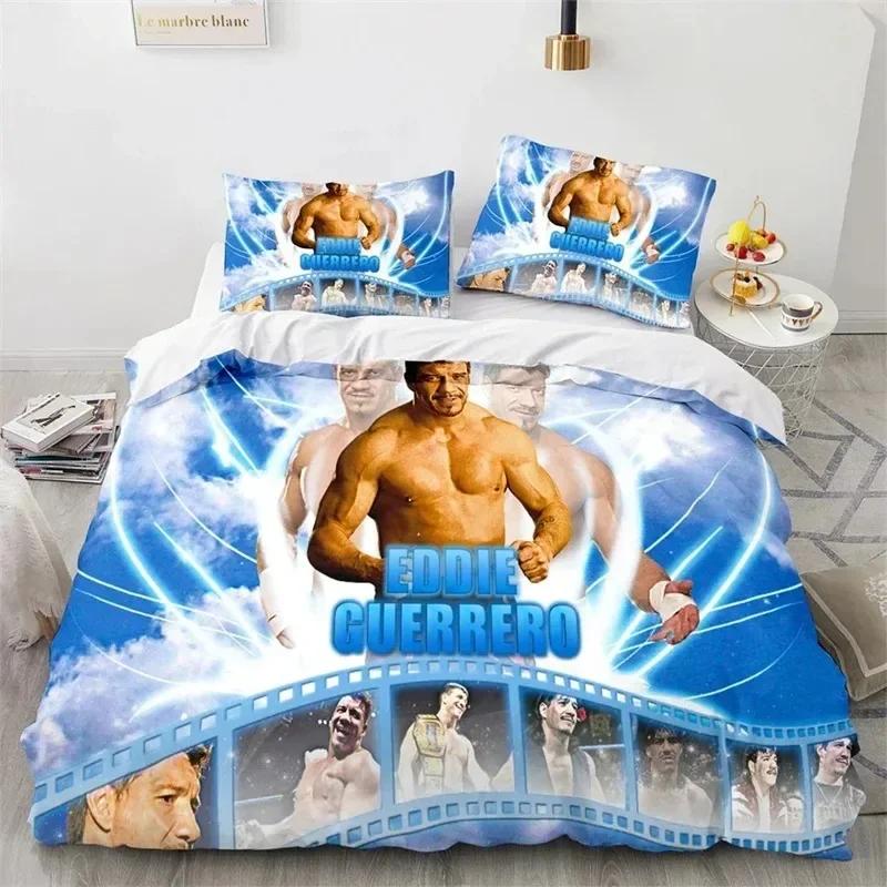 3D-tryck Brottningsspel WWE EAW Sängklädesset, Påslakan Täcke Sängset Örngott, King Queen Twin Storlek Pojkar Flickor