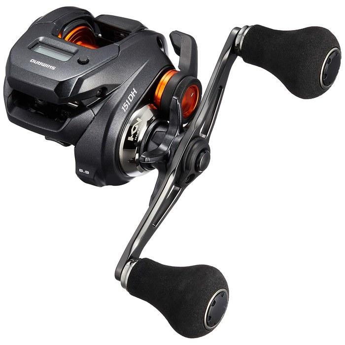 Shimano Barketta F Custom 151DH (Left) Boat/Hand-Winding Reel, Black/Gray