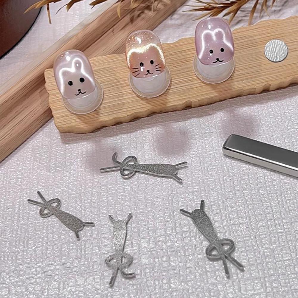 Rabbit "Cat's Eye" Nail Art Magnet — Cute, Multi-functional Fold-Ear Rabbit Design (Magnetic Plate — Non-Magnetic Itself)