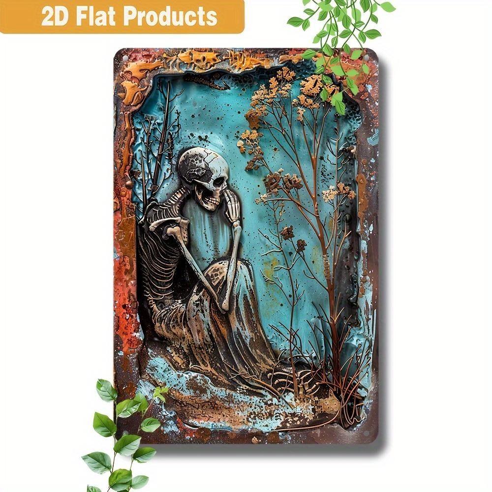 Metal Poster Pike Fish Art Fishing Store Wall Decor 20x30cm 2D Flat Metal Sign