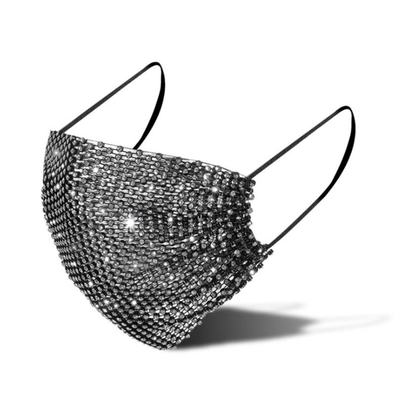 Rhinestone  Cloth  Mask Fashion Sexy Bling Diamond Funny Mask Party Show Costume