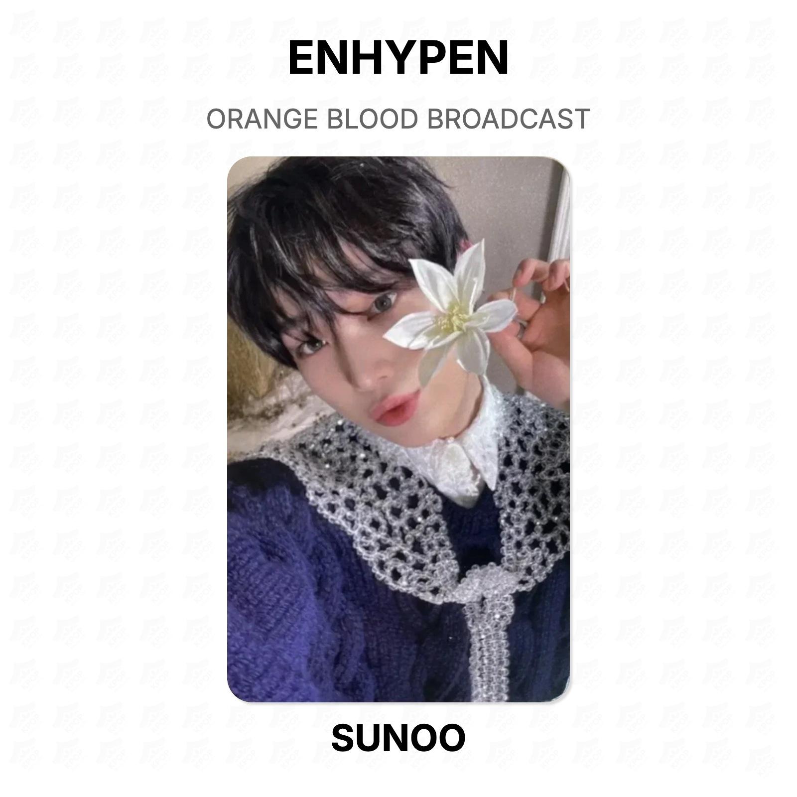 ENHYPEN ORANGE BLOOD BROADCAST Официальная фотокарточка SUNOO