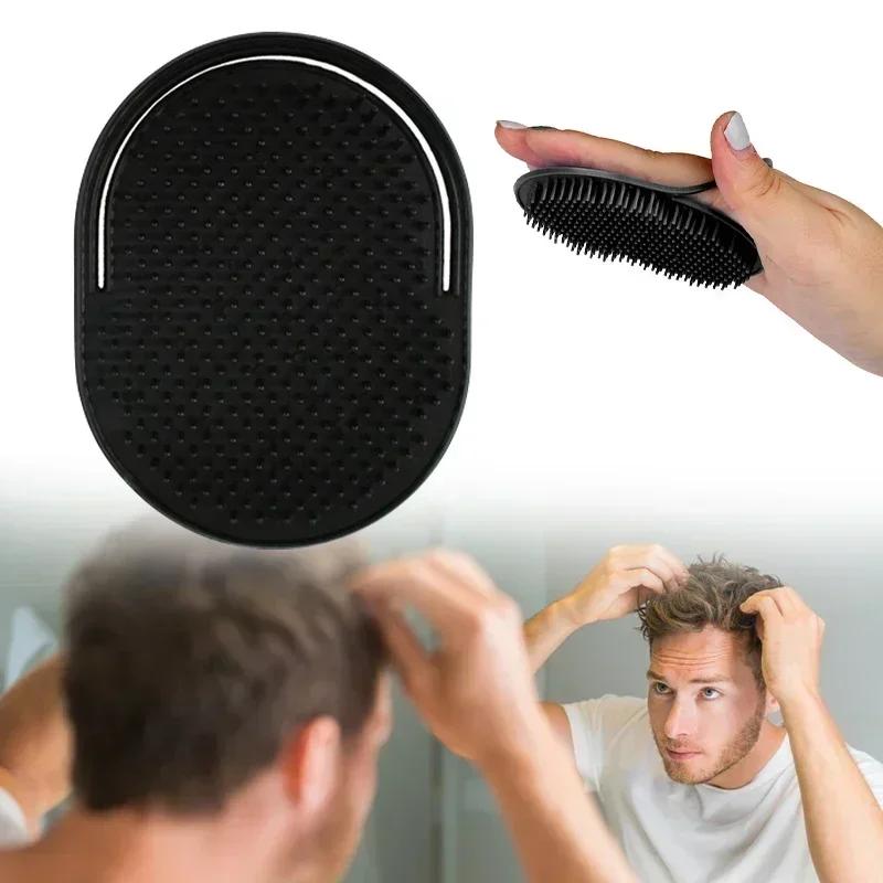 1/2 Stück Kleine Runde Haarbürste Taschenkämme Haare Männer Bart Schnurrbart Handfläche Reise Kopfhautmassagegerät Tragbare Massagebürsten Großhandel