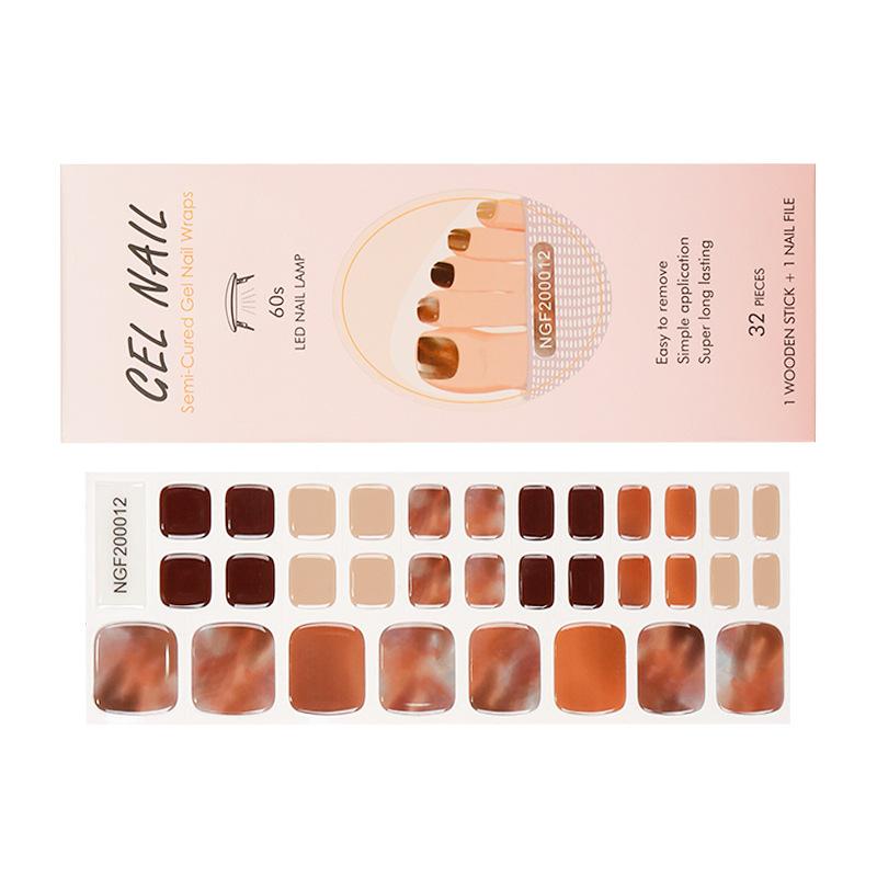 

Новые наклейки для дизайна ногтей на ногах, накладные ногти для носков под гель-лампу, наклейки для дизайна ногтей, клей для лака для ногтей normal specification