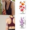 12pcs Temporary Tattoo Floral Designs Temporary Tattoo Stickers Butterflies Colorful For Back Arms Adult