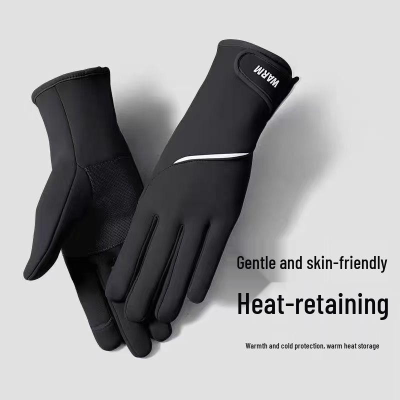 Women's Waterproof Fleece-lined Winter Gloves - Sporty, Warm, Windproof, Non-slip, Touchscreen-compatible for Outdoor Activities.