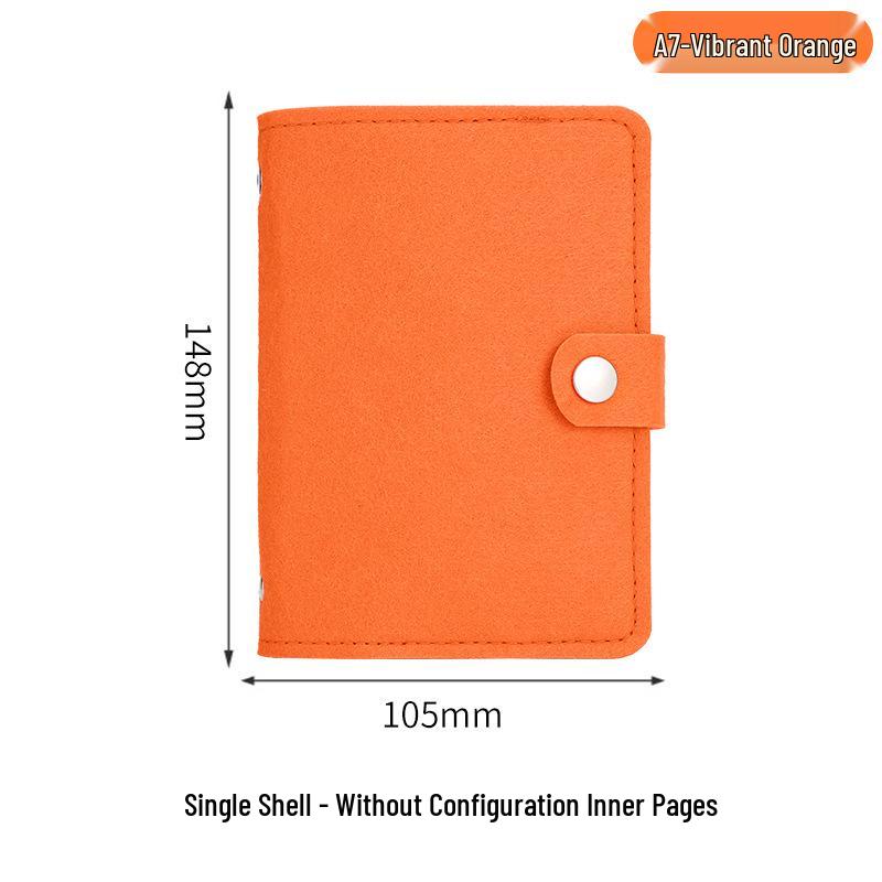 A7 Felt Pocket Book: Portable, Stylish Notebook for Girls – Grid, Blank, and Lined for Financial Management Diary.