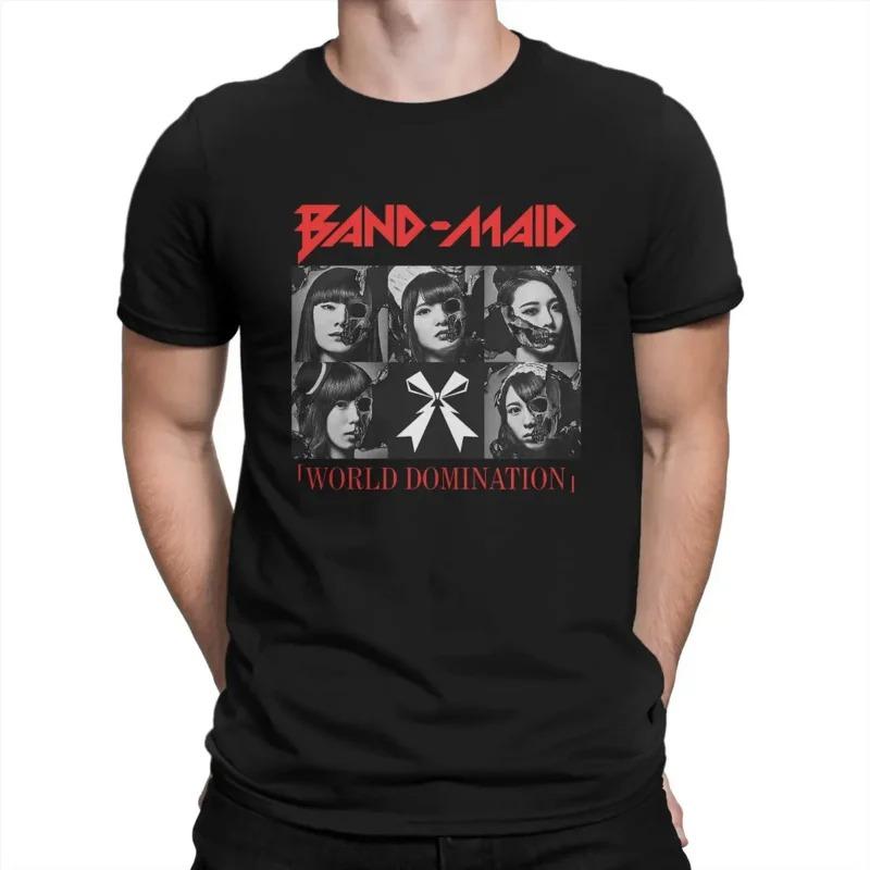 

2024 men and Women s Rock Band BAND-MAID Men s TShirt World Domination Fashion T Shirt Harajuku Sweatshirts New Trend 4XL
