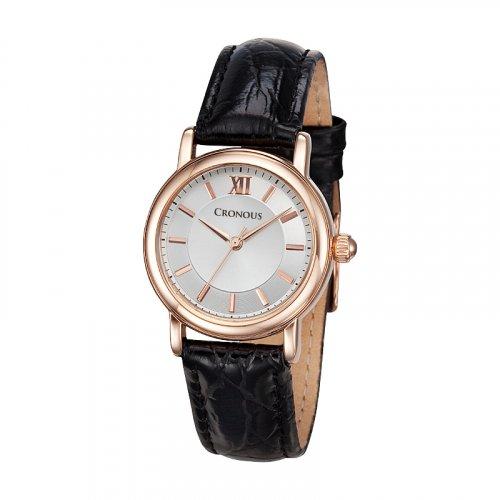 

[CHRONOS] CHRONOS Women s Leather Watch CRD33016A-RGBKL FREE