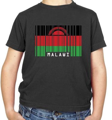 Malawi Flag Barcode Kids T-Shirt - Lilongwe - Africa - Country - Flags - Travel