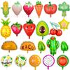 Mexican Summer Party Decorated Fruit Balloon Tropical Cactus Pineapple Watermelon Taco Strawberry Aluminum Balloon