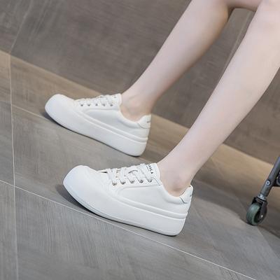Autumn Leather Sports Little White Shoes Women's New Casual Fashion Versatile Round Head Thick Sole Inner Height-increasing Bread Shoes