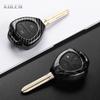 Abs Carbon Fiber Style Car Key Case Cover For Toyota Camry Avalon Corolla Matrix Rav4 Venza Yaris Replacement Protector Keychain