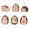 6 pcs Creative Hedgehog Figurines Resin Mini Hedgehog Sculpture  Car Interior Decor