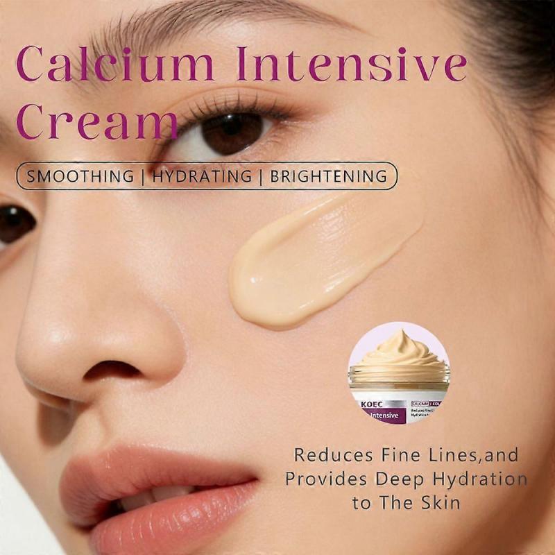 Calcium Intense Creme + Calcium Intense Ampullen Serum, Straffende Feuchtigkeitscreme, Calcium Volumen Multi-Balsam, Intensive Feuchtigkeit für tiefe Falten, Anti-Aging