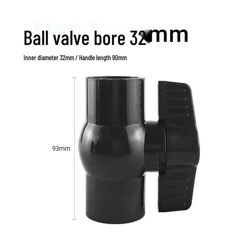 UPVC Fish Tank Plumbing Fittings: Hard Water Pipe Connector & Elbow Tee (Black)
