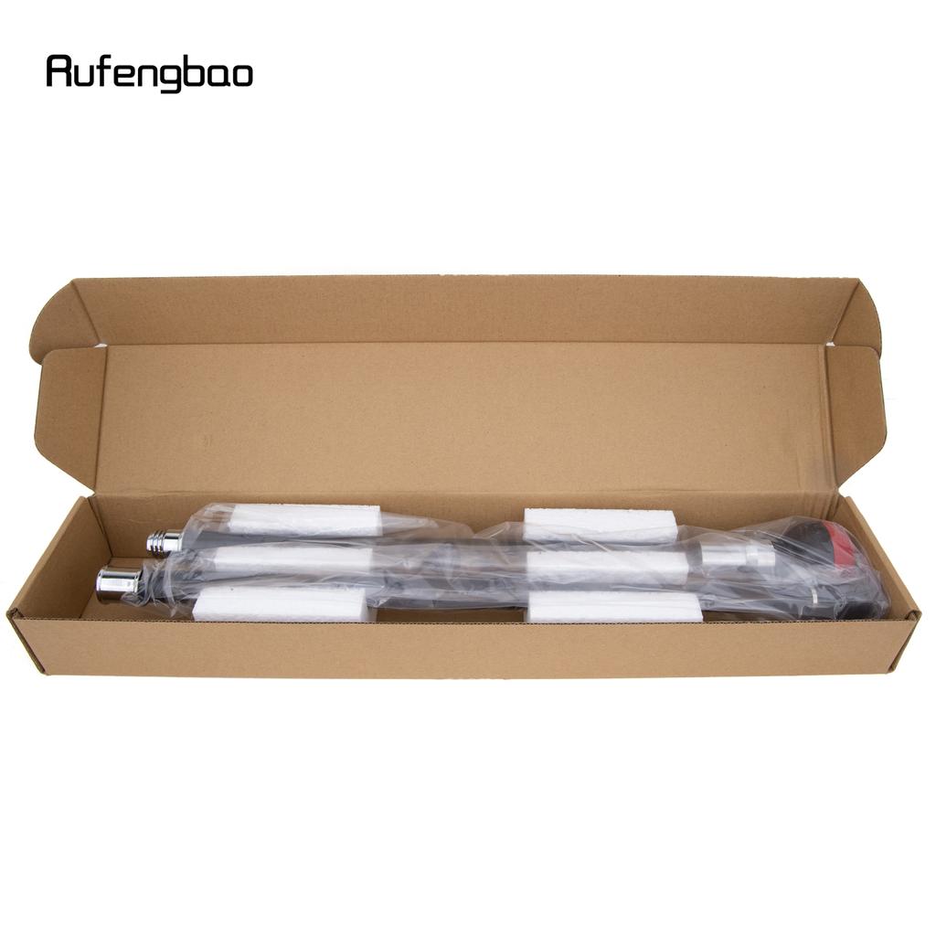 Red Black Gear Ball Silver Walking Cane Fashion Decorative Walking Stick Gentleman Elegant Cosplay Cane Crosier 92cm