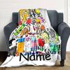Customiz Name Personality Nanimate Insanity  Blanket Soft &Warm Sofa Office Bed Travel Lunch Break Blanket, Gift Suitable All Seasons