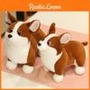 Cute Plush Corgi Dog Toy Soft And Huggable Stuffed Animal For Kids And Pets Brown And White Color 23cm