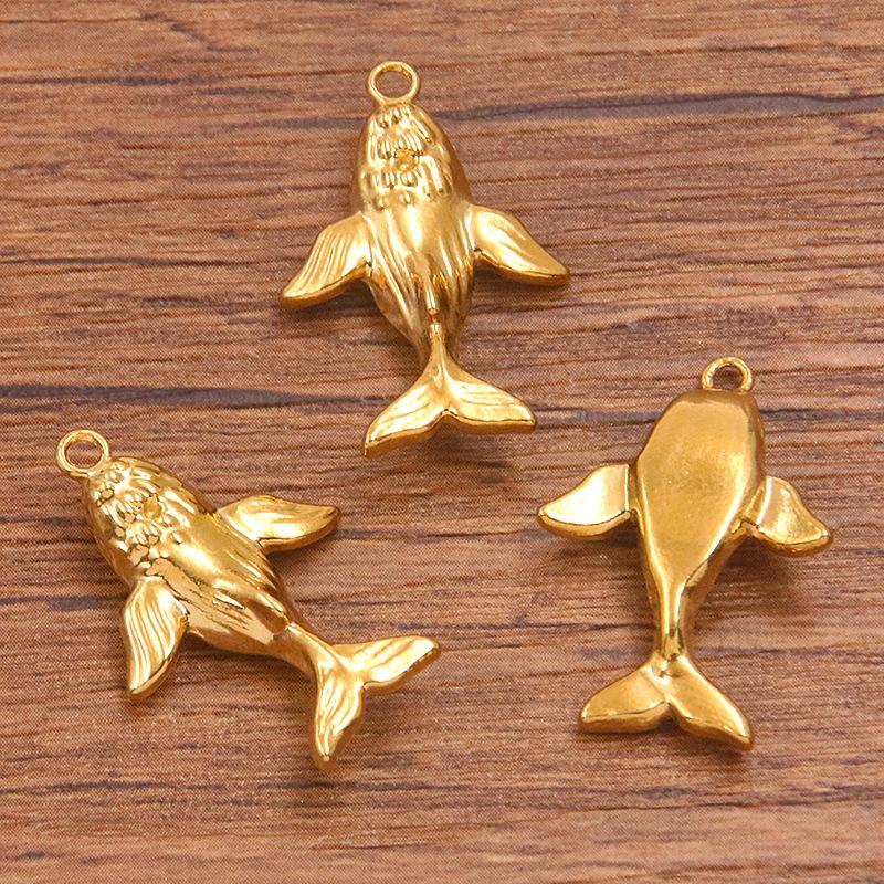 1 шт. 17x25 мм Аксессуары для ювелирных изделий из нержавеющей стали Подвеска-кит 17X25mm золотой