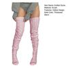 1 Paire de Chaussettes Tricotées Couleur Unie Design Creux Chaussettes Au-Dessus du Genou Respirantes Confortables Design Haut Automne Hiver