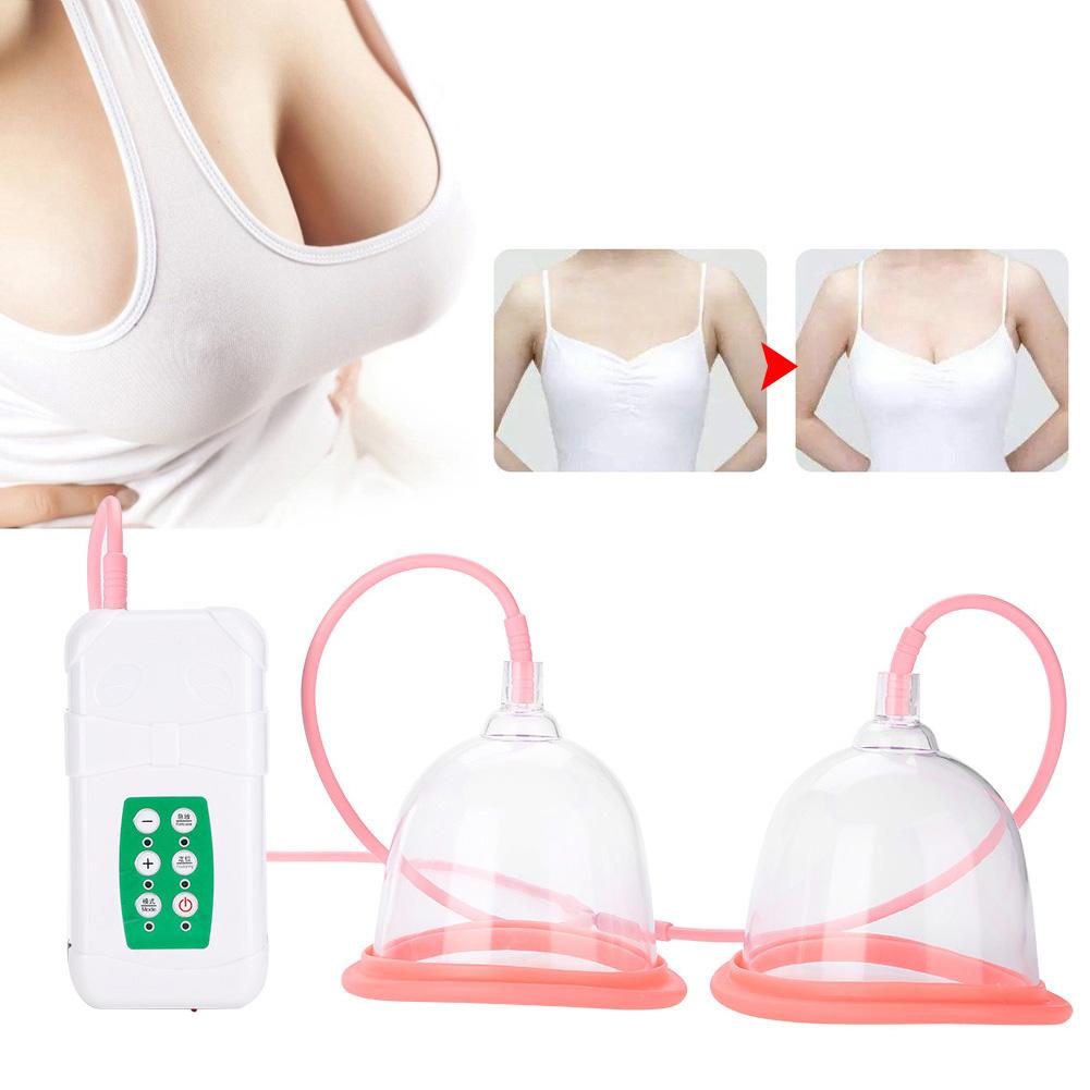 Powerful Vacuum Breast Enlargement Machine Electric Breast Massager Double Cup USB Charging