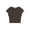 Spring New Women clothes Commuter Leisure Short sleeve Cotton and Modal Blended round Neck Short t-shirt 3641309