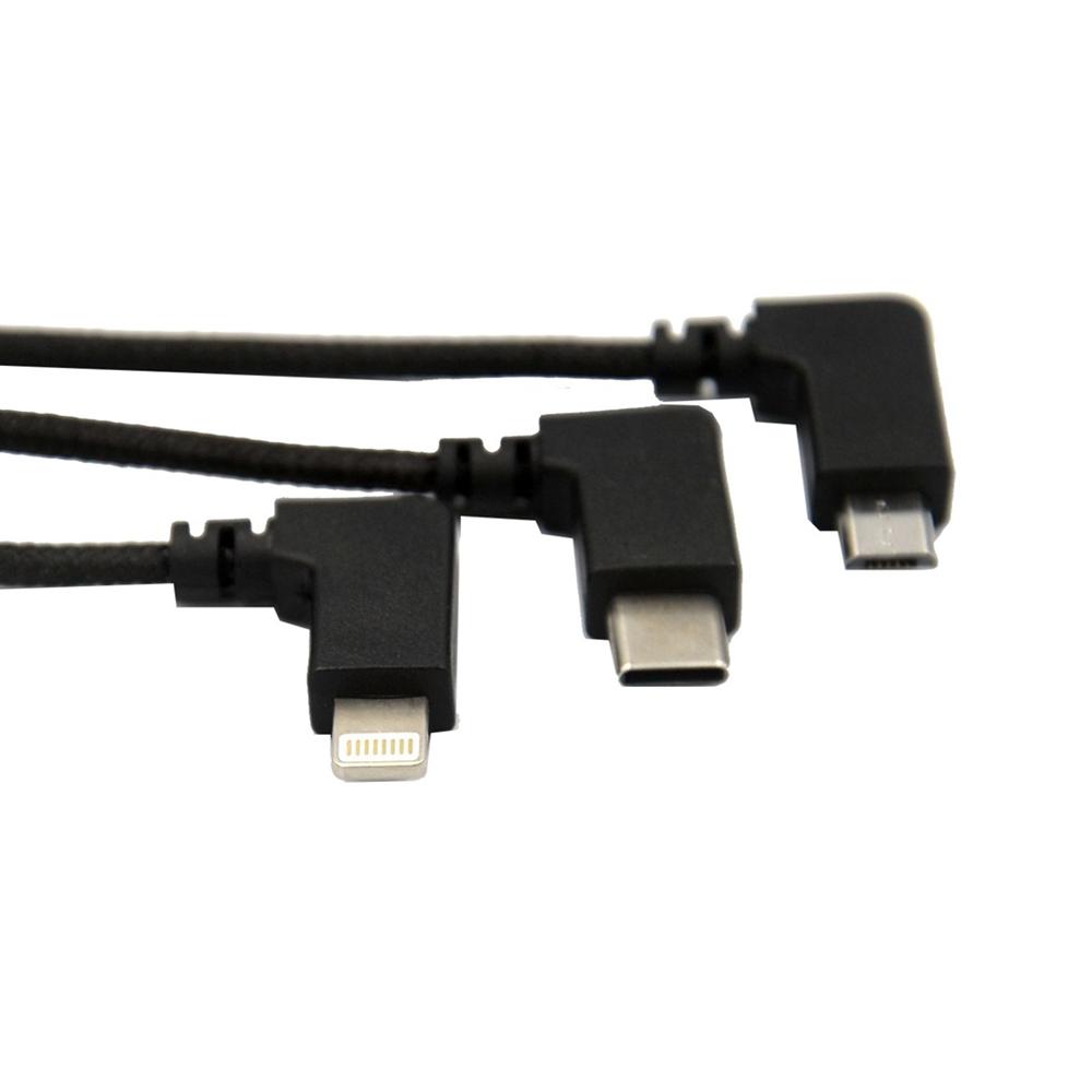 3Pcs Cables Set USB C Lightning Micro For DJI Mavic 3/Air 2S/Mavic Air 2/Mini 2