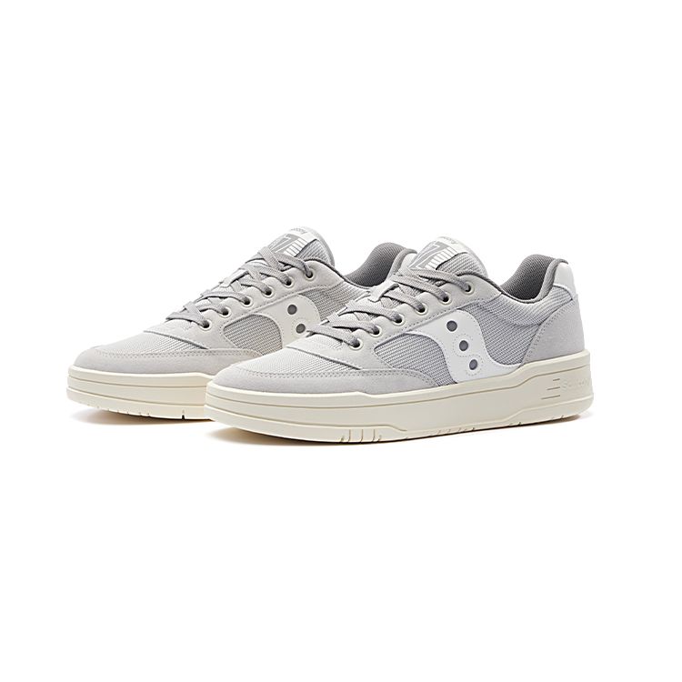 Saucony Cross Jz Suede Retro Simple Non-Slip Durable Low-Top Lifestyle Shoes Unisex sneaker Light-Gray S79046-2