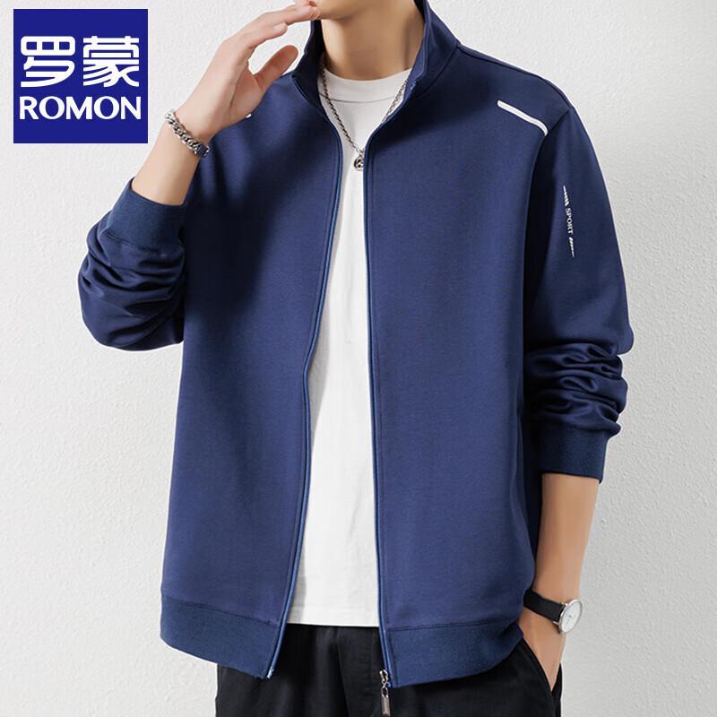 Romon Men s Casual Stand Collar Jacket 8XL
