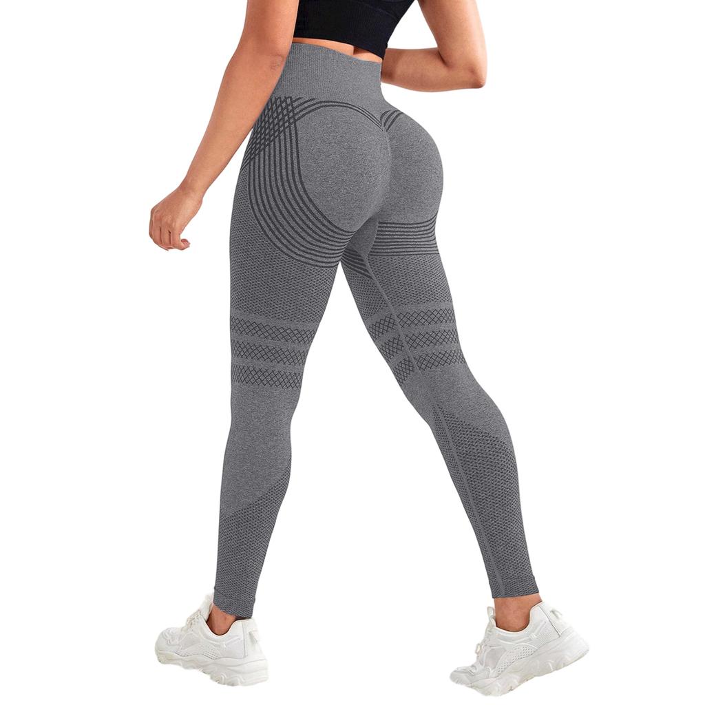 Women High Waist Leggings Butt Lift Fitness Pants Tummy Control Seamless Breathable Quick Dry Yoga Tights