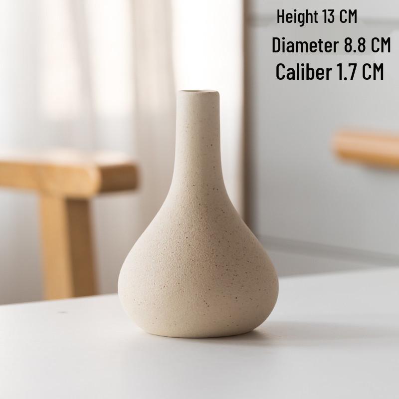 Rust-Colored Nordic Retro Ceramic Vase with Black Spots